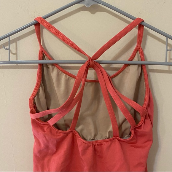 MOTIONWEAR Salmon Strappy Camisole Ballet Leotard - Picture 5 of 9